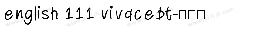 english 111 vivacebt字体转换